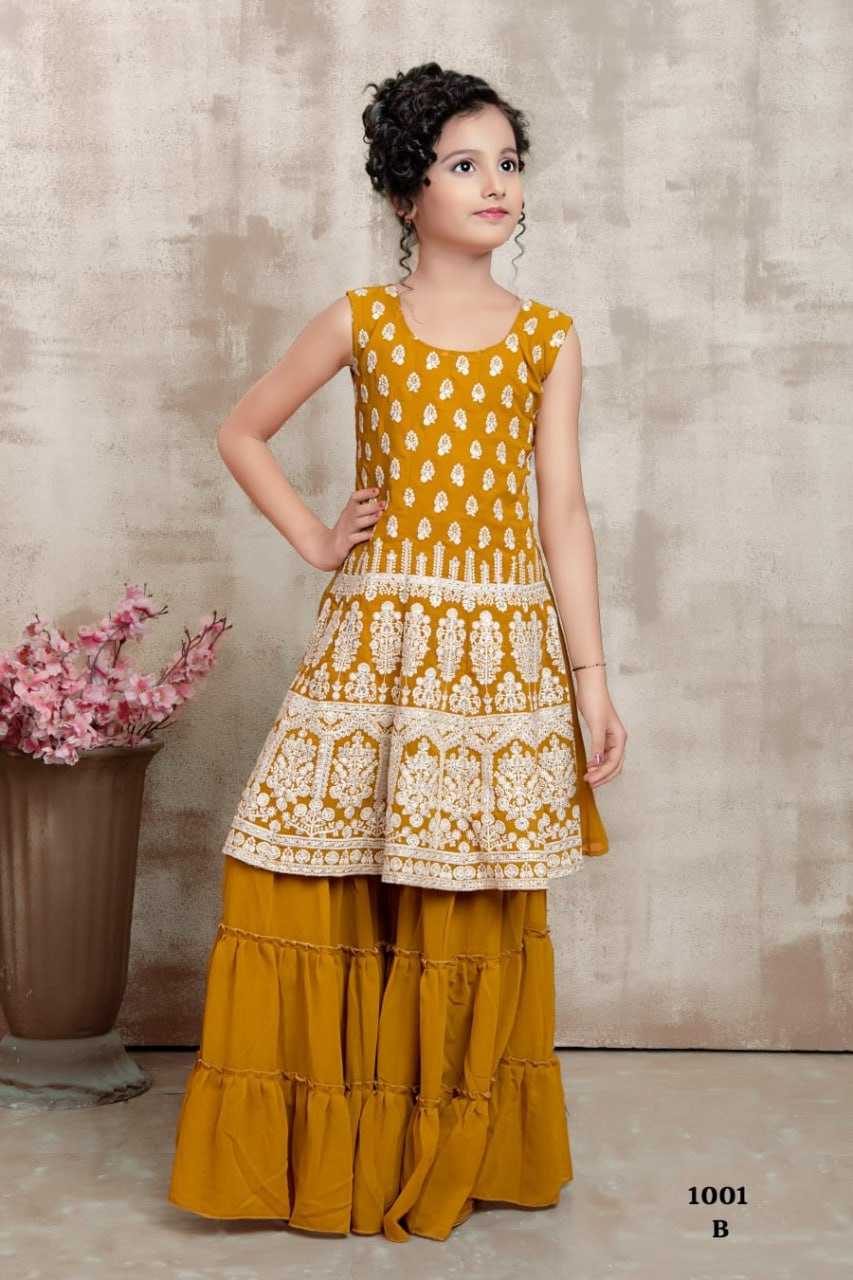 YNF FAUX GEORGETTE KSB 1001 WHOLESALE KIDS SHARARA MANUFACTURER   